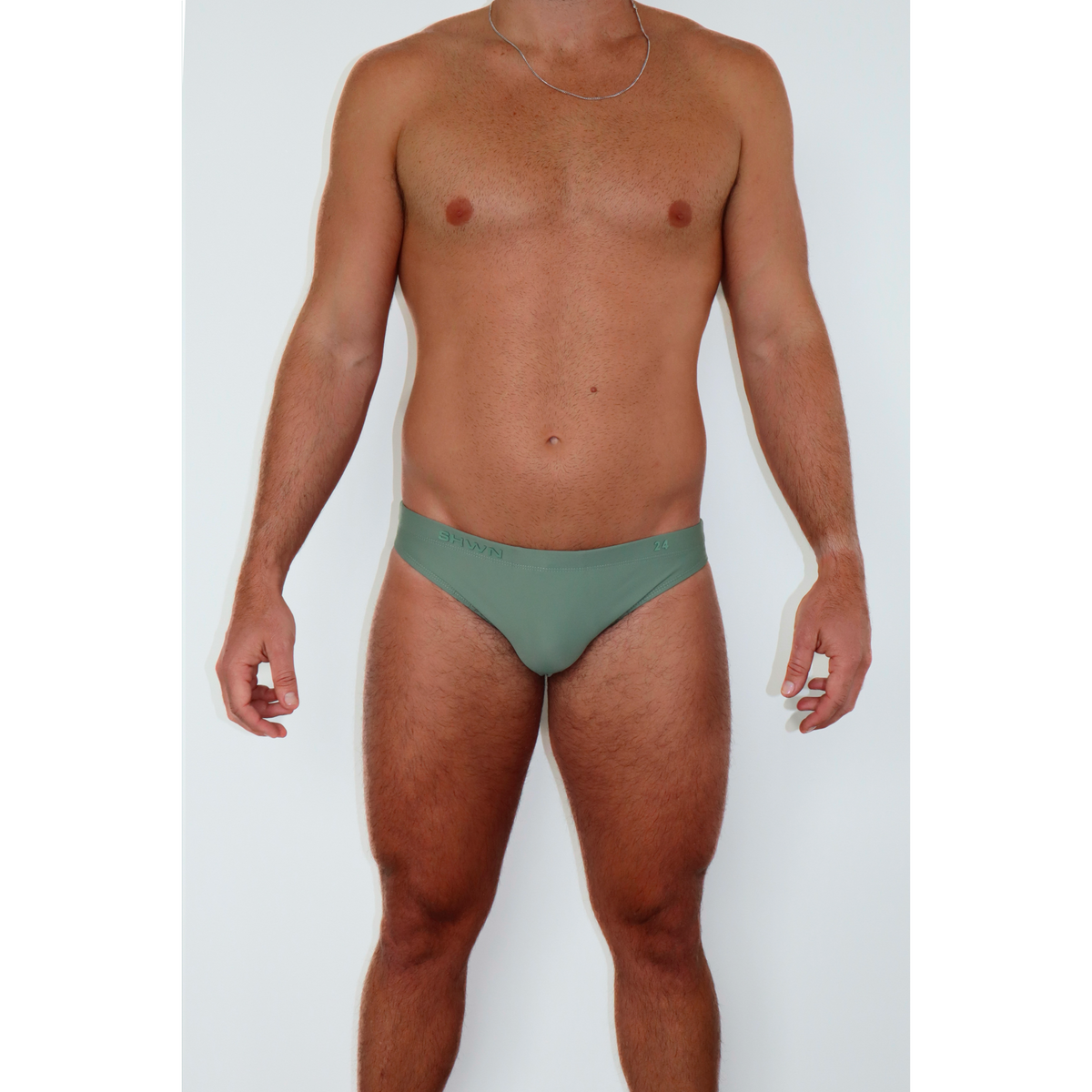 SHWN Battleship low-rise men's swim brief — limited edition numbered swimwear